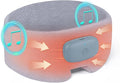 Heated Music Sleep Mask - Eye Mask for Sleep with Heat & Music, 3 Heat Levels, Bluetooth 6.0, Soft Fabric for Eye Strain, Dry Eyes & Migraine Relief - Unisex, Light Gray