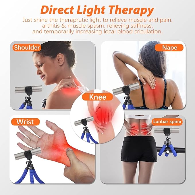 Red Light Therapy for Face and Body Use, Red Light Therapy Device for Joint and Muscle Pain Relief, Handheld LED Infrared Light Therapy Device Improve Face Skin, Neck Back Pain Relief -5 Wavelengths