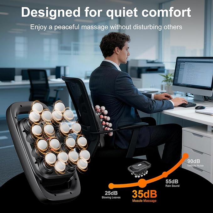 Massage Gun Deep Tissue for Back, Shoulder and Neck Pain Relief, Powerful Shoulders, Back Massager, Legs, Foot Massager & Full Body Muscle Recovery with 20 Massage Heads, 3 Modes & 30 Speed