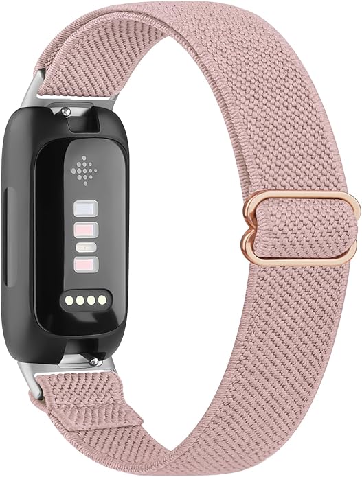 Vancle Elastic Bands for Fitbit Inspire 3 Bands Women, Breathable Adjustable Replacement Stretchy Nylon Loop Wristband Sport Straps Compatible with Fitbit Inspire 3 Fitness Tracker