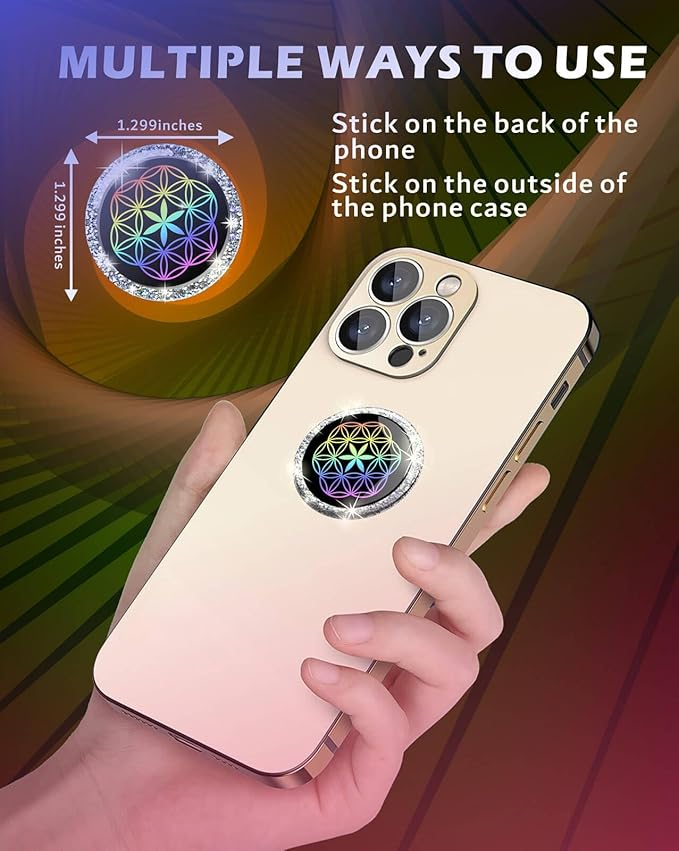 Crystal Diamond Protection Cell Phone Stickers Smart Phone, Laptops, Tablets, All Devices,Silver（6 pcs）
