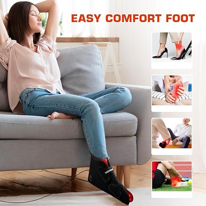 Viconor Red Infrared Light Therapy for Feet —Red Light Therapy Shoe Wraps Toes & Ankle