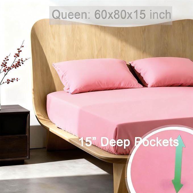Grounding Sheets Queen Size, 20% Pure Silver Fiber + 80% Organic Cotton, Grounded Sheet Earth Connected Bedding Fitted Earth Sheets with Grounding Cord