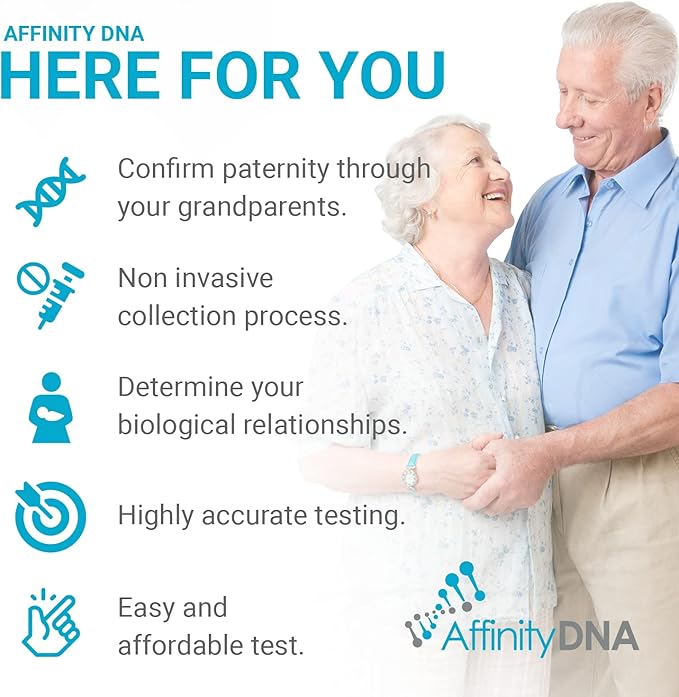 Grandparent DNA Testing Kit - Highly Accurate Genetic Swab Test | 18 Loci Home DNA Test Kits for 2 Grandparents & 1 Child | Results in 5 Working Days | A Complete Kit with No Extra Fees