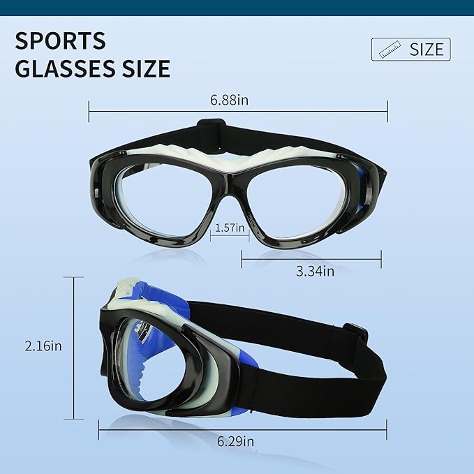 Sport Glasses for Men Women Basketball Football Sport Goggles Anti Fog Shock Collision Wearable Glasses