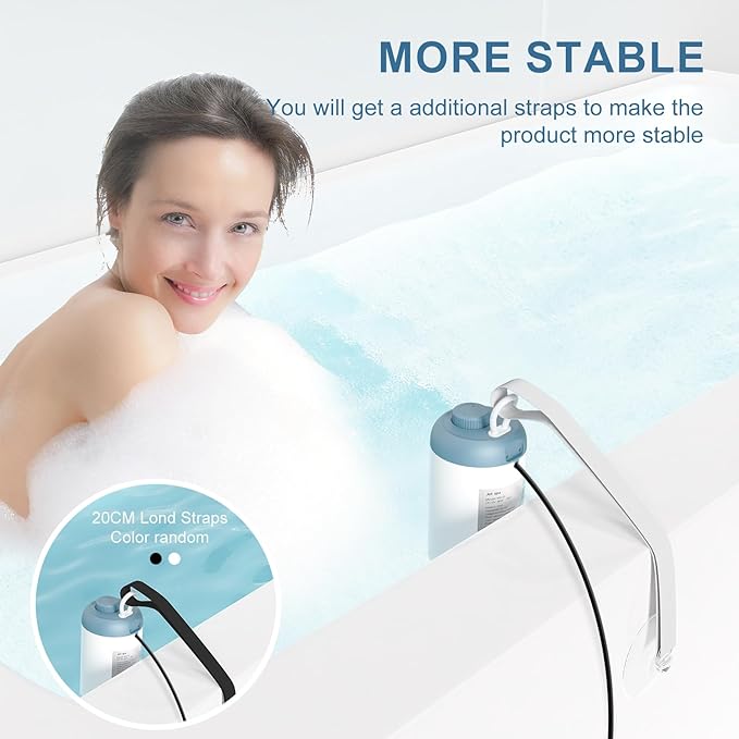Bath Jets for Tub, Two Modes - Bathtub Jet or Bubble Maker, Portable Bath Spa with Dual Jets, Bath Spa Jets Creates Soothing Bubbles and Massage, Bathtub Accessories for Relaxing Daily Use