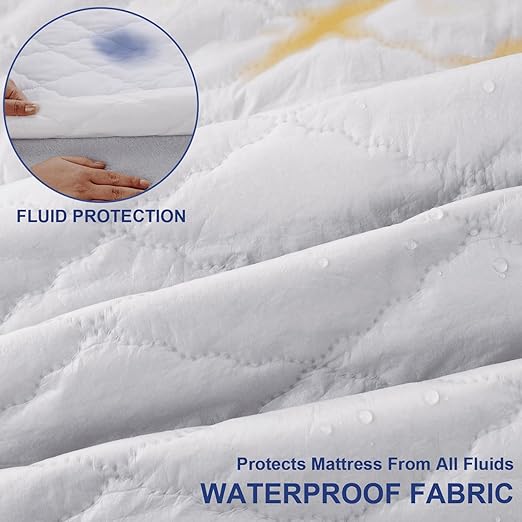 1 Pack Hospital Bed Sheet Set,Hospital Fitted Bed Sheets for Home Use & Hospital Care Beds,Waterproof Fitted Sheets with Elastic All Around,Reusable and Machine Washable,36" x 84" x 14" (White)