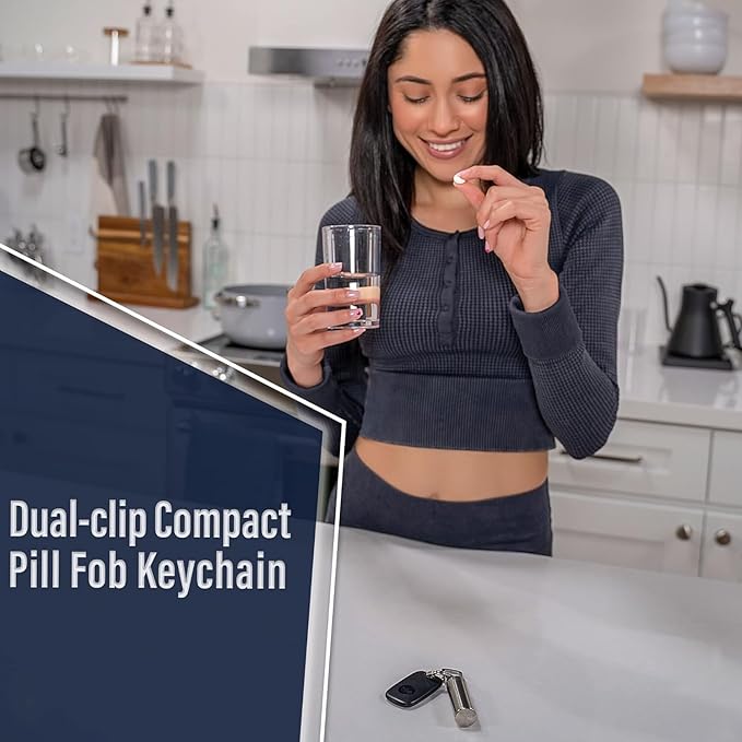 Divoti Precision CNC Machined Stainless Steel Emergency Pill Holder Keychain - Micro/PVD Rose Gold