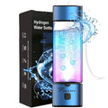 Hydrogen Water Bottle Generator - 2026 Hydrogen Water Machine - 6000 PPB SPE/PEM Tech Glass Hydrohealth Water Bottle for Kidney Health Hydrogen Bottle Gift for Family & Friends (Button/Blue)