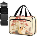 Fustylead Lovely Guinea Pig and Mushrooms Empty Travel First Aid Bag Large Home Medication Bag with Zipper for Pills,Vitamin,Fish Oil,Supplements for Women and Men