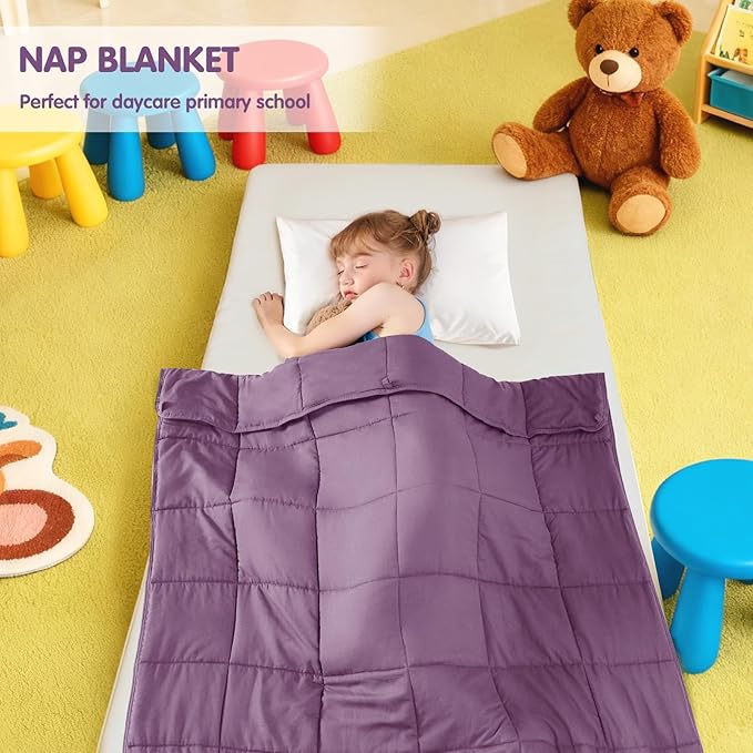 yescool Purple Weighted Blanket 5 Pounds Cooling Weighted Lap Blanket, Heavy Blanket for Sleeping, Weighted Throw Blanket Gifts for 40-60lbs, 36"x48"