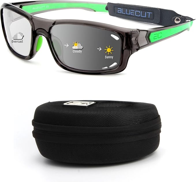 BLUE CUT Sports Protection Goggles, Photochromic Lenses Safety Glasses for Basketball, Pickleball Indoor Outdoor Sports