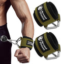 J Bryant Fitness Wrist Cuffs for Cable Machines – Heavy Duty Adjustable Wrist Straps with 7mm Neoprene Padding for Strength Training, Pull Exercises, and Forearm Support