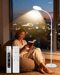 Sunlight Lamp, 11000 Lux Full Spectum UV-Free LED Sun Light Floor Lamp with 5 Modes, 3 in 1 Mount, CRI97 Adjustable 10 Brightness/Timer/Memory, White