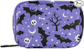 Halloween Bats Pill Box 7 Day Pill Case Travel Pill Organizer Bag with Zipper Portable Weekly Vitamin Medicine Supplement Holder Pouch Bag