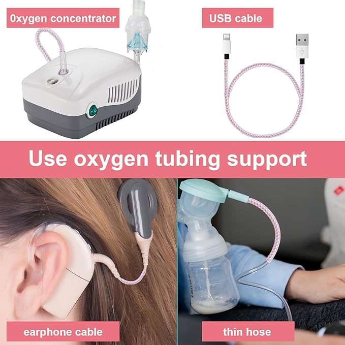 10 Pack Oxygen Tube Support Crimp Straightener for Oxygen Concentrator Machine, Oxygen Tubing Support for Oxygen Concentrator Oxygen Tank Oxygen Hose Nasal Cannula Oxygen Accessories (Radiant Pink)