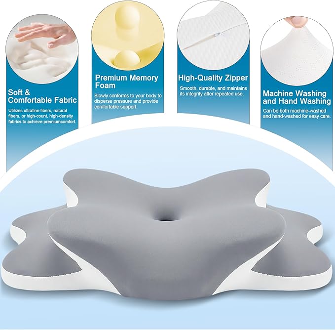 Cervical Pillow for Sleep Apnea, Neck Pain, and Snoring Relief,Dreamers Relief Pillow,Cervical Neck Pillow for Side Sleepers,Orthopedic Memory Foam with Ergonomic Support