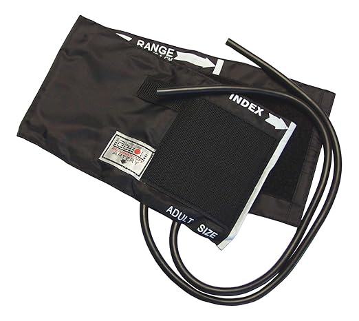 Labtron Accumax Blood Pressure Cuff - Nylon Cuff & 2-Tube Latex Bladder - Newborn, Black, 2355-2N