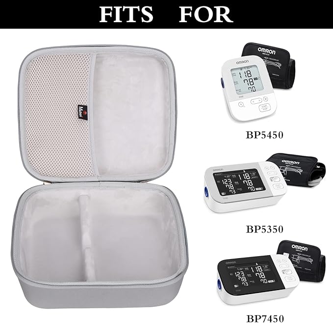 Mchoi Hard Storage Case Compatible with OMRON Platinum BP5450/BP5350/BP7450 /10 Series/Gold BP5350/7 Series BP7350 Blood Pressure Monitor with Upper Arm Cuff, Case Only