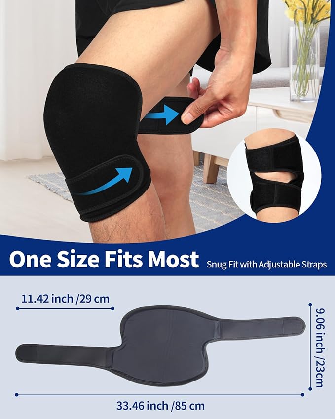 2 PCS Gel Ice Pack Wrap with Straps for Knee,Elbow,Shoulder,Wrist & Back,Reusable Ice Packs for Injuries, Inflammation & Recovery Hot Cold Therapy Long Style