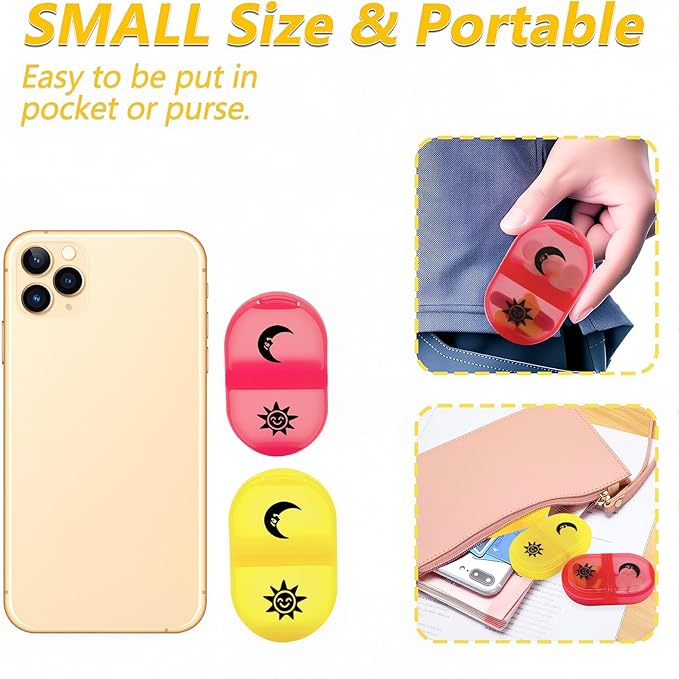 XL Monthly Pill Organizer 2 Times A Day, AM/PM One Month Pill Box 28 Day,Daily Pill Case Large 4 Week Big Compartments for Pills Vitamin Fish Oil Supplements (Black) (Rainbow)
