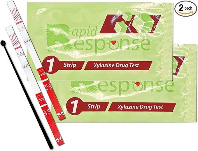 Rapid Response 2.0 Xylazine Test Strips-2 Pack – Detects Xylazine in Liquid & Powder Including Cocaine – Fast, Accurate, and Easy to Use, Harm Reduction & Overdose Prevention