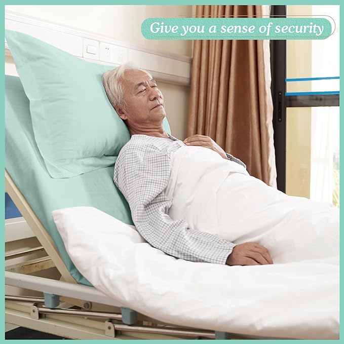 Moukeren 3 Pcs Hospital Bed Sheets Set Deep Pocket Fitted Sheet 36 with Elastic All Around Easy Care Knitted Jersey for Home/Nursing Home (Dark Green)