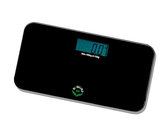 NewlineNY Black Mini Bathroom Scale + Travel Slip Case SBB-0718MBK+101BG