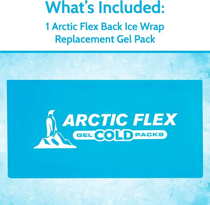 Arctic Flex Gel Replacement Packs - Ice Packs Reusable for Back Ice Brace - Hot and Cold Gel Ice Pack for Injuries, Pain Relief, Swelling - Flexible Therapy Compression Wrap - Athletic, Women, Men