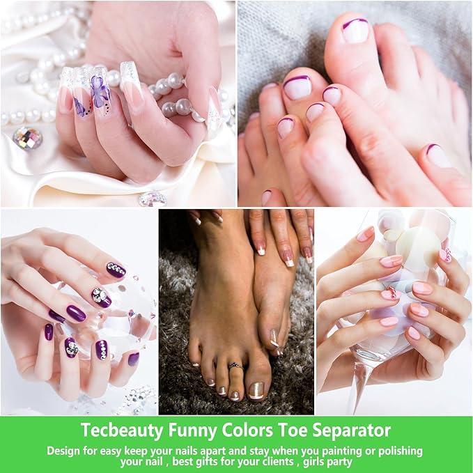 Toe Separators Set - 52 Pieces Premium Pedicure Tool, Spa Party Salon Polishing Separator (Green)