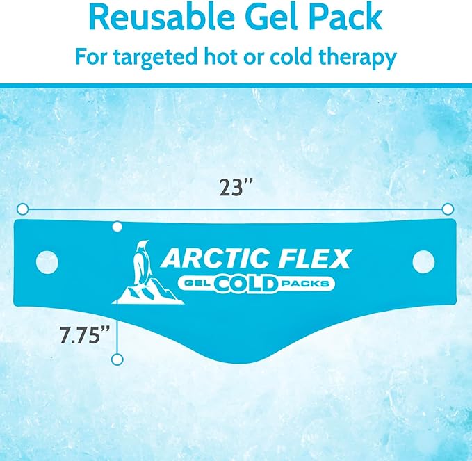 Arctic Flex Gel Replacement Packs - Reusable Ice Packs for Head, Injuries, Pain Relief & Swelling - Flexible Therapy Wrap - Athletic, Women, Men