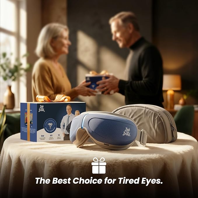 BOB AND BRAD Eye Massager with Heat and Cooling Voice Control, FSA Eligible HSA, EyeOasis 3 Voice Temple Massage, Heated Eye Massager for Migraines & Dry Eyes Relief, Ideal Gift for Women Men