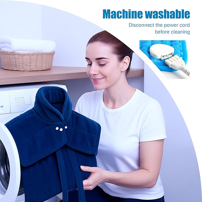 Heating Pad for Neck and Shoulders and Back,Exquisite Gifts for Mom Dad Wife Brother and Sister,Heating Pad for Back Pain Relief, Overheating Protection, Machine Washable