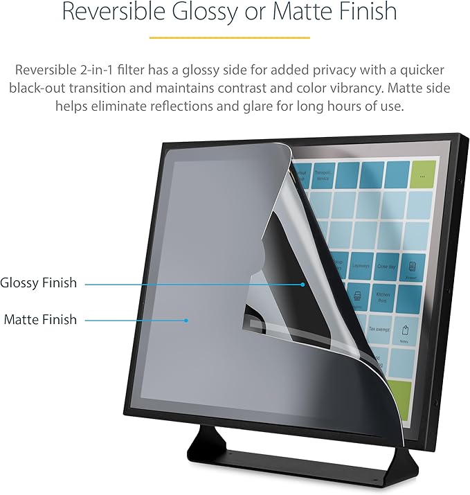 StarTech.com 17-inch 5:4 Computer Monitor Privacy Filter, Anti-Glare Privacy Screen w/51% Blue Light Reduction, Monitor Screen Protector w/+/- 30 Deg. Viewing Angle (1754-PRIVACY-SCREEN)