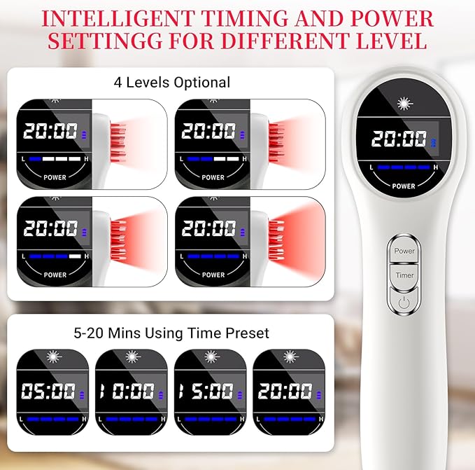 Red Light Therapy Device for Body Muscles Pain ReIief Targets Joint （17 * 650nm）