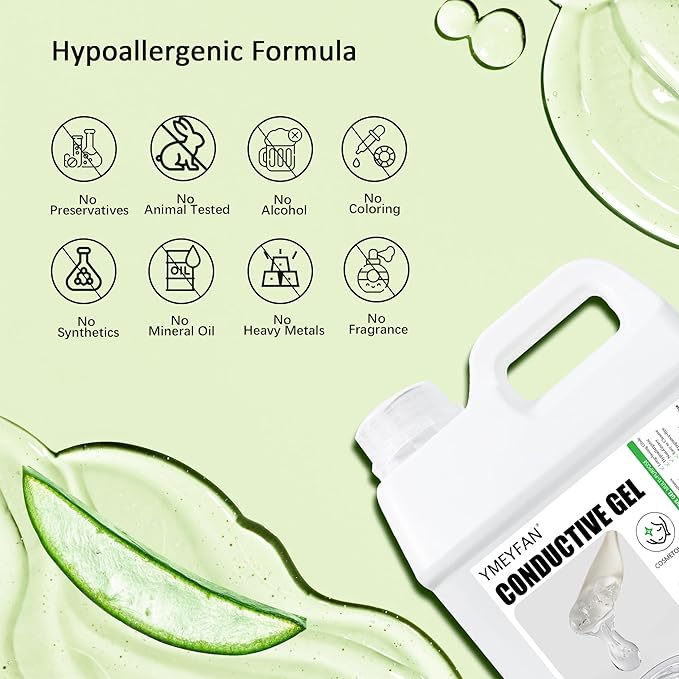 84 Fl Oz Aloe Vera Conductive Gel for Microcurrent Facial Device, Paraben & Fragrance Free, Cooling Gel for Laser Hair Removal/RF Machine, Skin Soothing Hydrating, Large Capacity for Beauty Salon Spa