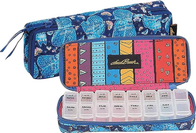 Laurel Burch Indigo Cats 7 Day Pill Organizer (Multi)