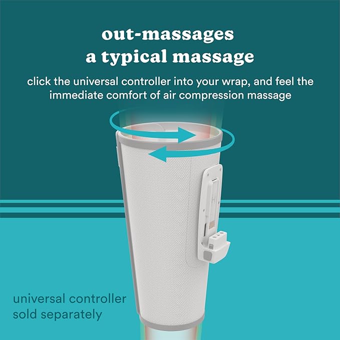 HoMedics Modulair Compression Calf Wrap Massager – Overlapped Compression Therapy with 4 Programs, Adjustable Intensity, Heat Settings, (Battery Sold Separately)