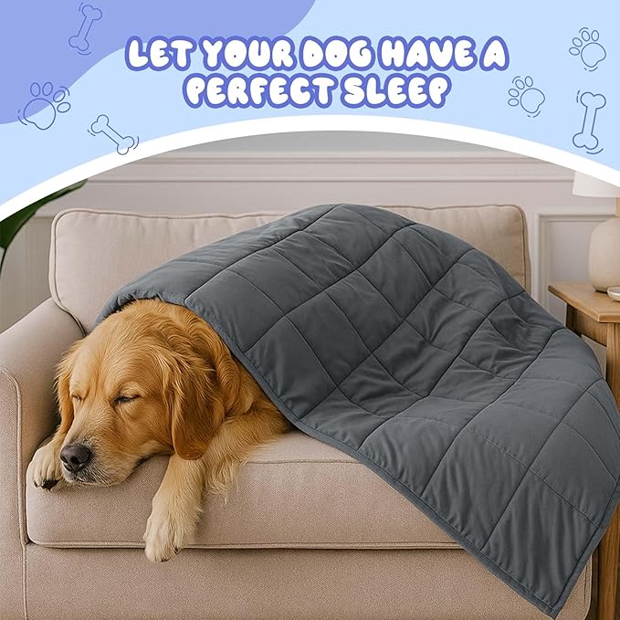 Geiserailie 36" x 48" Weighted Blanket for Dogs Pets, Weighted Dog Blanket Soft Washable Calming Blankets for Medium Large Dogs with Anxiety Use in Car, Bed Couch Gift for Dog Owners Lovers