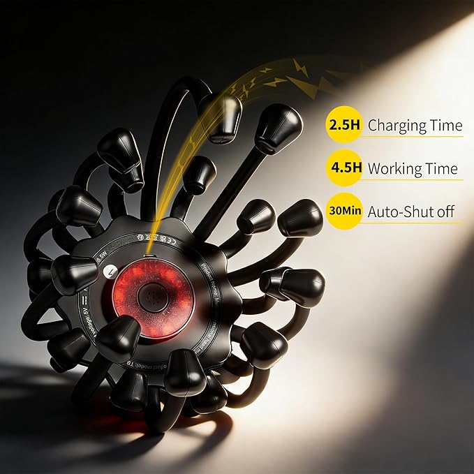 THOUSAND SUNNY Head Massager Scalp, Electric Octopus Scalp Massager 360°Scalp Stress Relax Massage Tool Free Hands