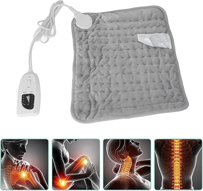 Electric Heating Pad, 6 Temperature Heat Pad, 15.7x11.8 Inch Back Heating Pad for Period Cramps, Back Pain Relief, Neck Shoulders