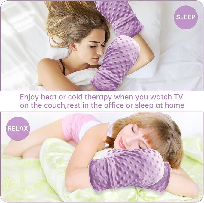 Microwavable Therapy Mittens with Arthritis Compression Gloves,Moist Heat Therapy Relief for Hands and Fingers of Stiff Joints, Trigger Finger, Inflammation, Raynaud's, Carpal Tunnel (Lavender)