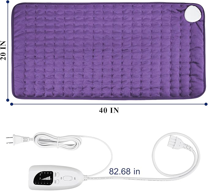 Electric Heating pad for Back Neck Shoulder Knee Arms Legs- Electric Heat Pads with 6 Heat Settings & Auto Shut Off &Dry/Moist Heat Heating Pad for Birthday Mother Father Girl Men Women