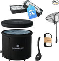 The Pod Company Cold Plunge Ice Bath Bundle – 84-Gallon Portable Ice Pod with Insulated Lid, 18 Reusable Ice Bricks & Cleaning Kit for Home Recovery & Wellness