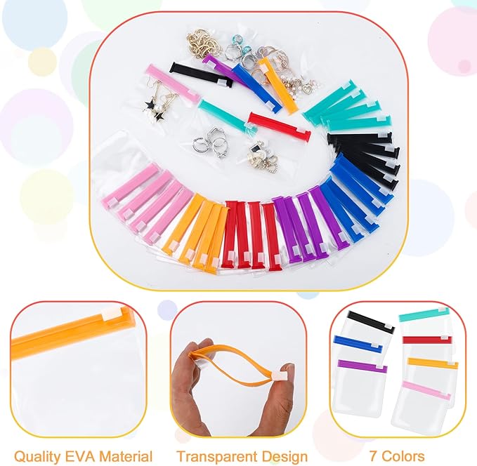 35 Pcs Pill Pouch Bags, Reusable Zippered Pill Pouch, Self Sealing Medicine Bag, Small Plastic Pills Bags with Slide Lock, Portable Pills Pouches for Travel Medicine Organizer(7 Colors)