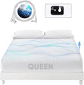 Grounding Sheets for Bed Queen Earthing Fitted Sheet 10% Silver & 90% Organic Cotton Conductive Bed Sheets Kit Earth Connected for Pain Relief Sleep Therapy with Grounding Cord (60"X 80"X 15" White)