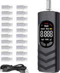 Breathalyzer Alcohol Tester, USB-C Rechargeable Breath Alcohol Tester with Color LCD Display, Semiconductor Sensor, 20 Mouthpieces, Portable Pocket Device for Home, Parties, Car Safety Checks Grey