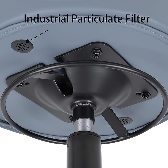 TAKE UR SEAT® All-Purpose Stools with Adjustable Seat and Easy Clean Performance Fabrics for Cleanroom Lab Medical Office Classroom Shop Garage Spa Massage Tattoo(Blade Wheels) (17" Gray)