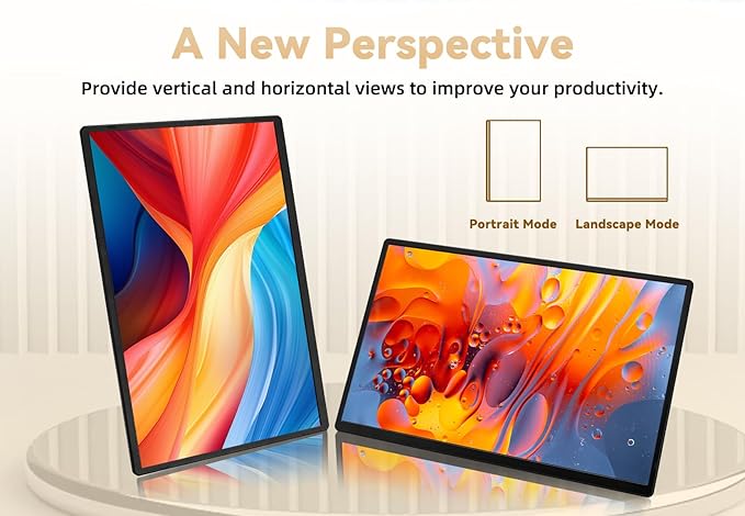 LOSC Portable Monitor for Laptop - 16" 1200P FHD Laptop Screen Extender 16:10 IPS Screen External Display with Stand Travel Monitor for PC Mac Phone Game Console