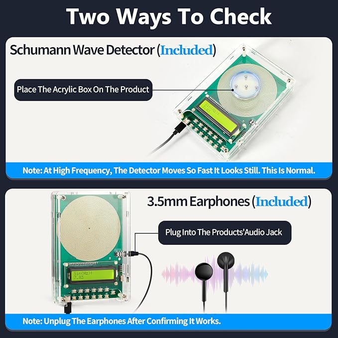 Frequency Generator for Healing – 7.83Hz Schumann Resonance Sound Therapy Device with Acrylic Case for Sleep aid, Meditation, Stress Relief & Yoga (0.01Hz–200kHz)
